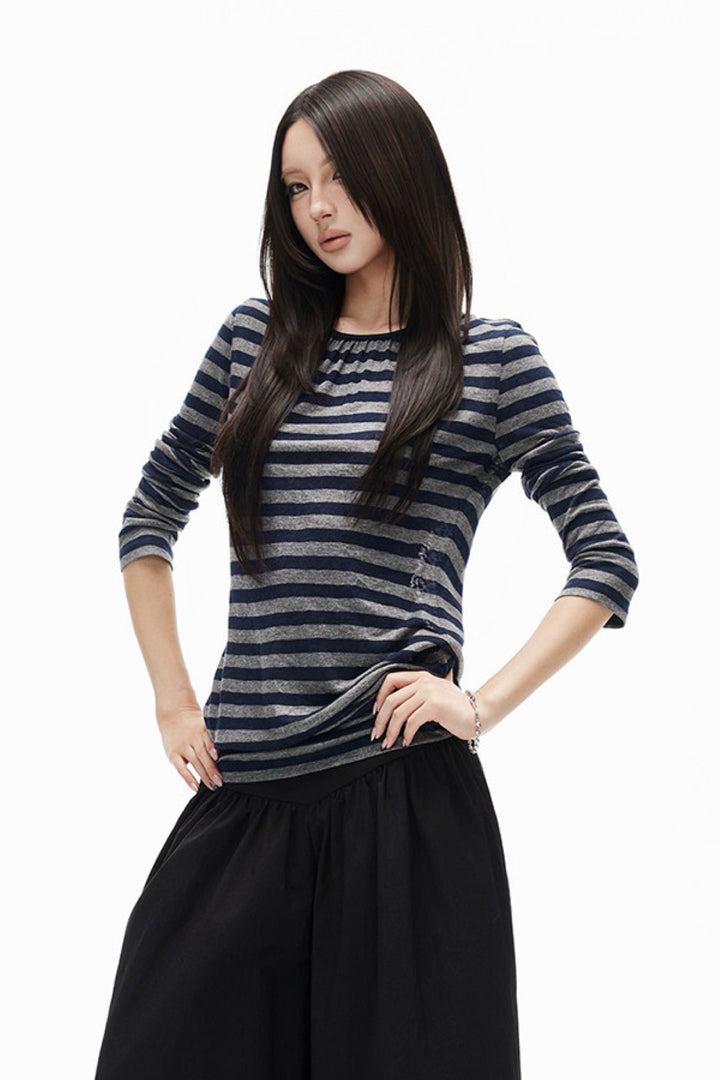 Marina Striped Openback Top