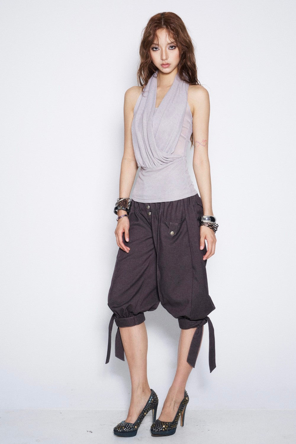 Violet Draped Halter Top