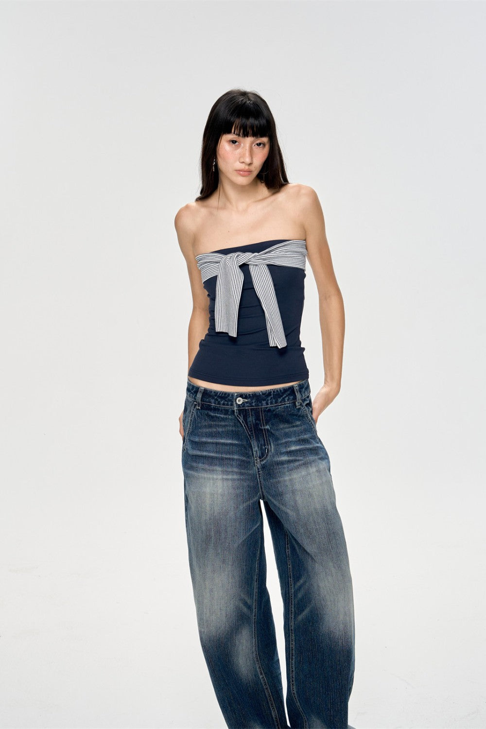 Marina Ribbon Bandeau Top