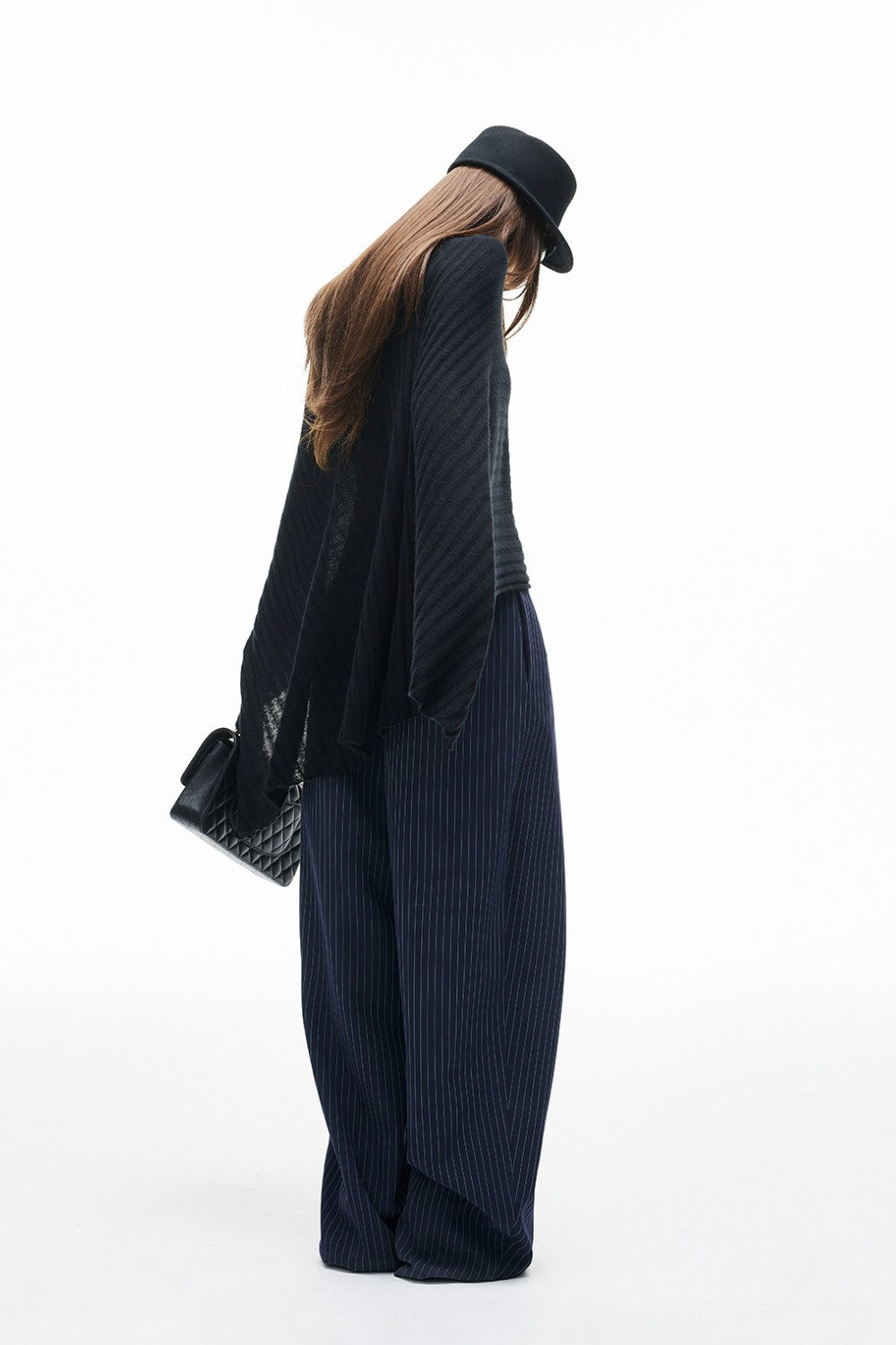 Mina Pinstripe Curve Pants