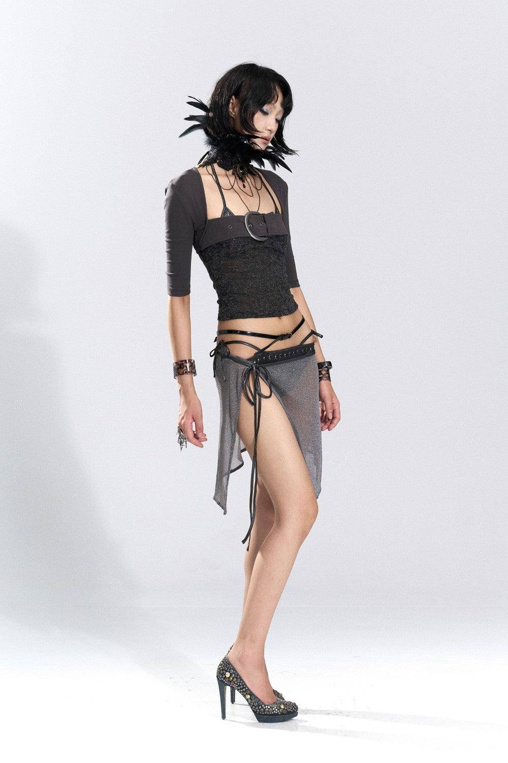 Romance Buckle Lace Top