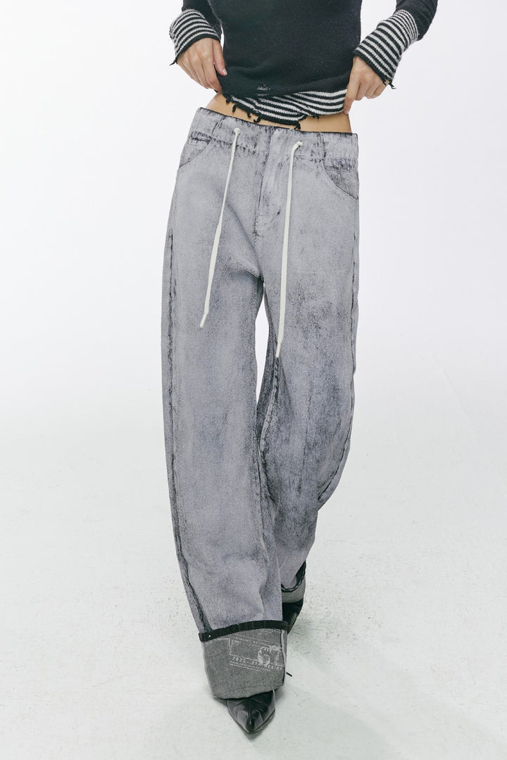 Washed Fold Jeans