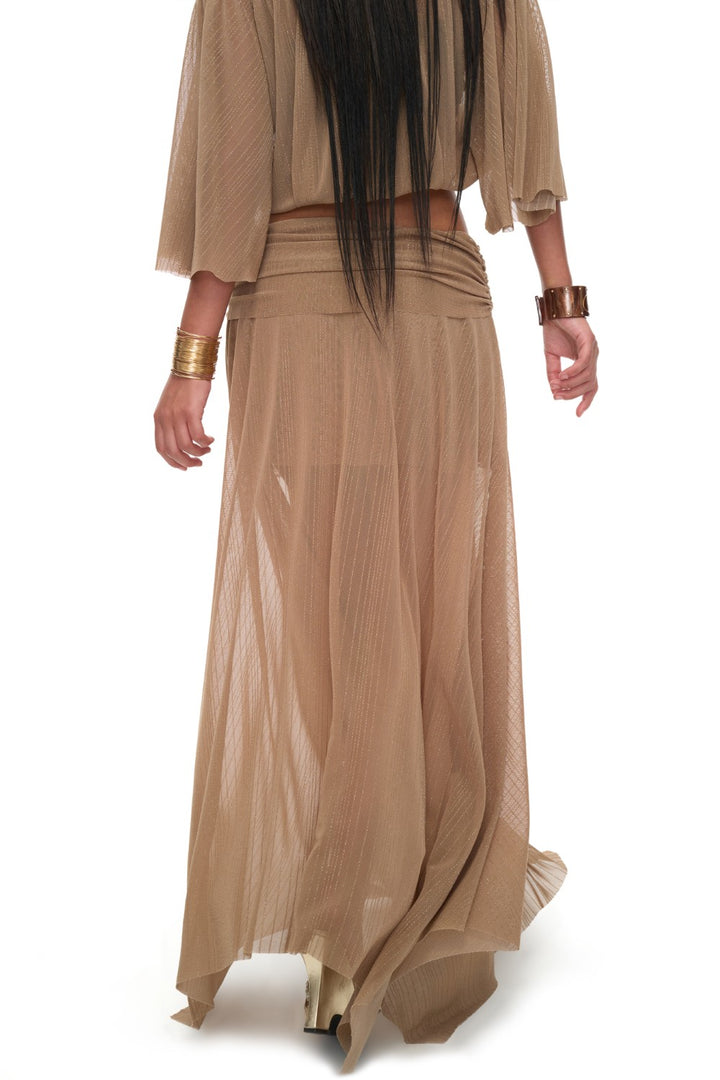 Boho Mesh Maxi Skirt