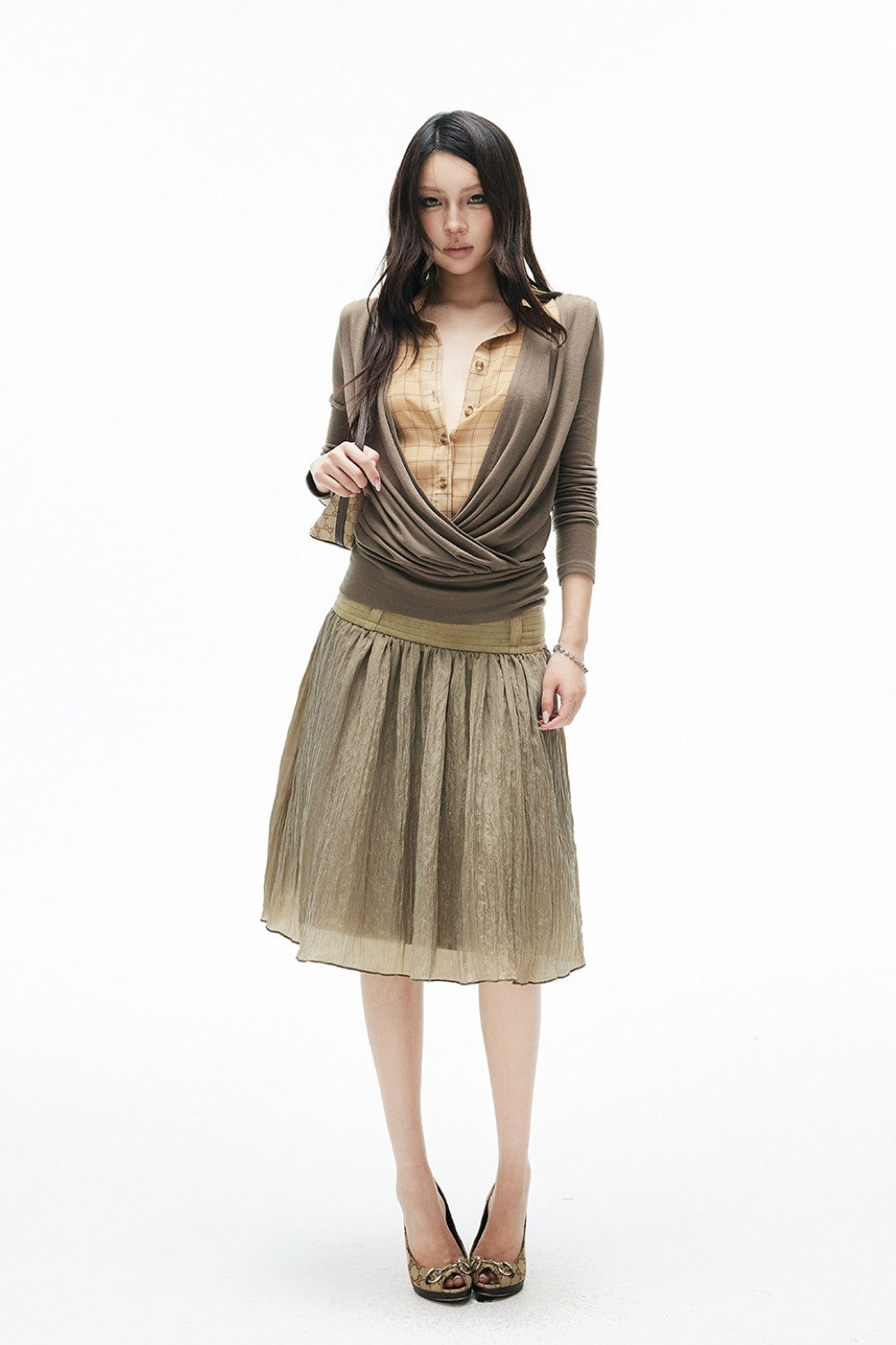 Aubrey Layered Draped Blouse