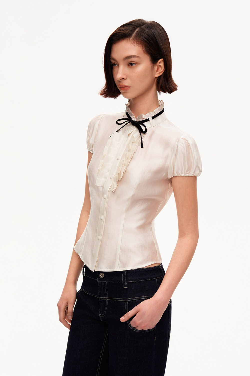 Vivienne Ivory Puff Blouse
