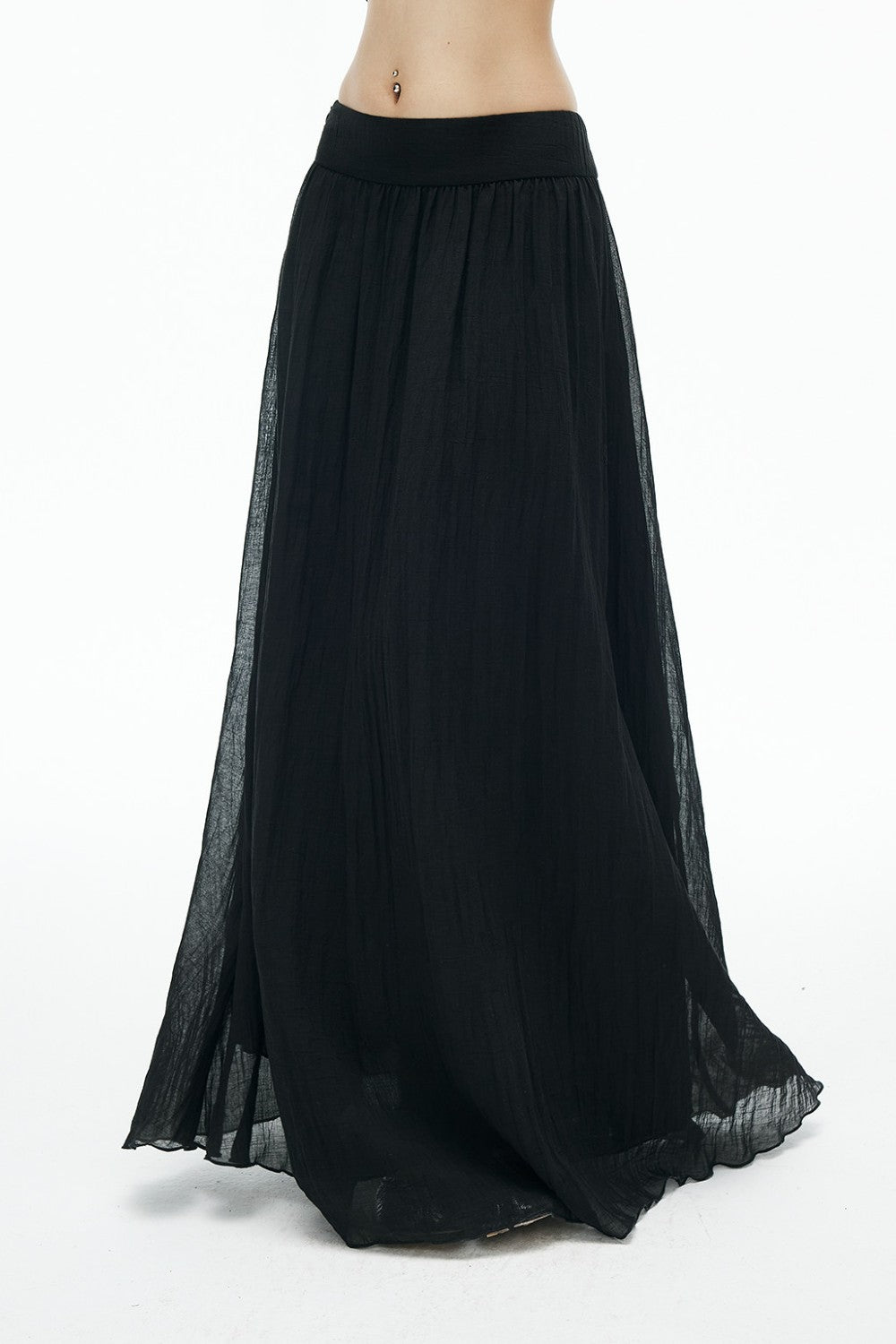 Flowing Crinkle Maxi Skirt