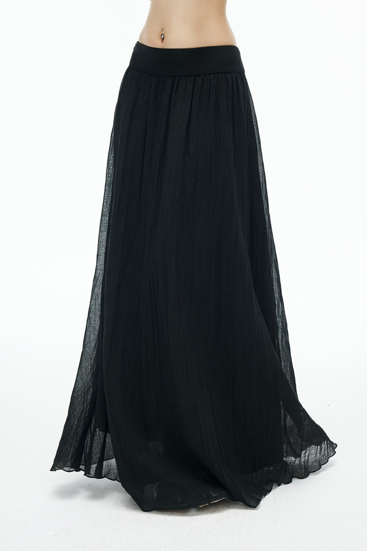 Flowing Crinkle Maxi Skirt