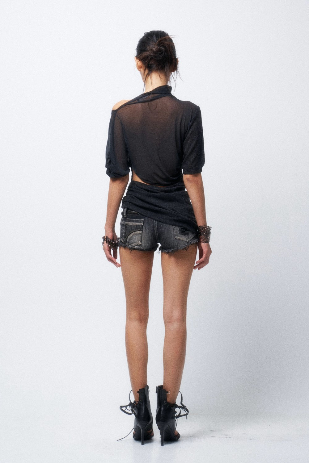 Kaia Distressed Denim Shorts