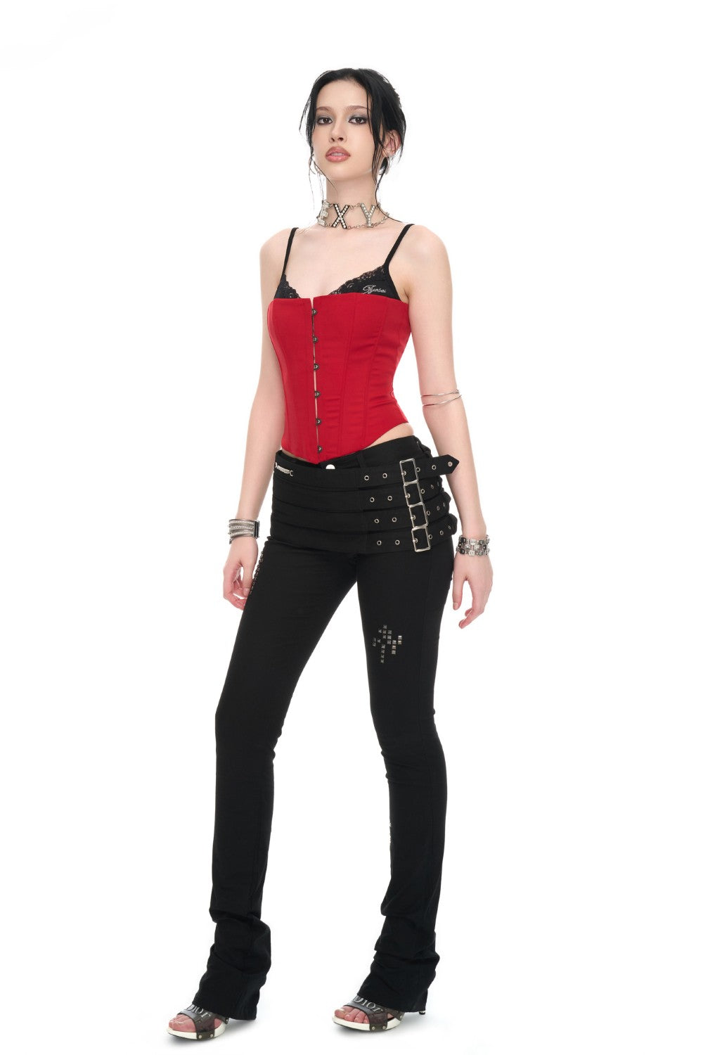 Scarlet Lace Hooked Corset