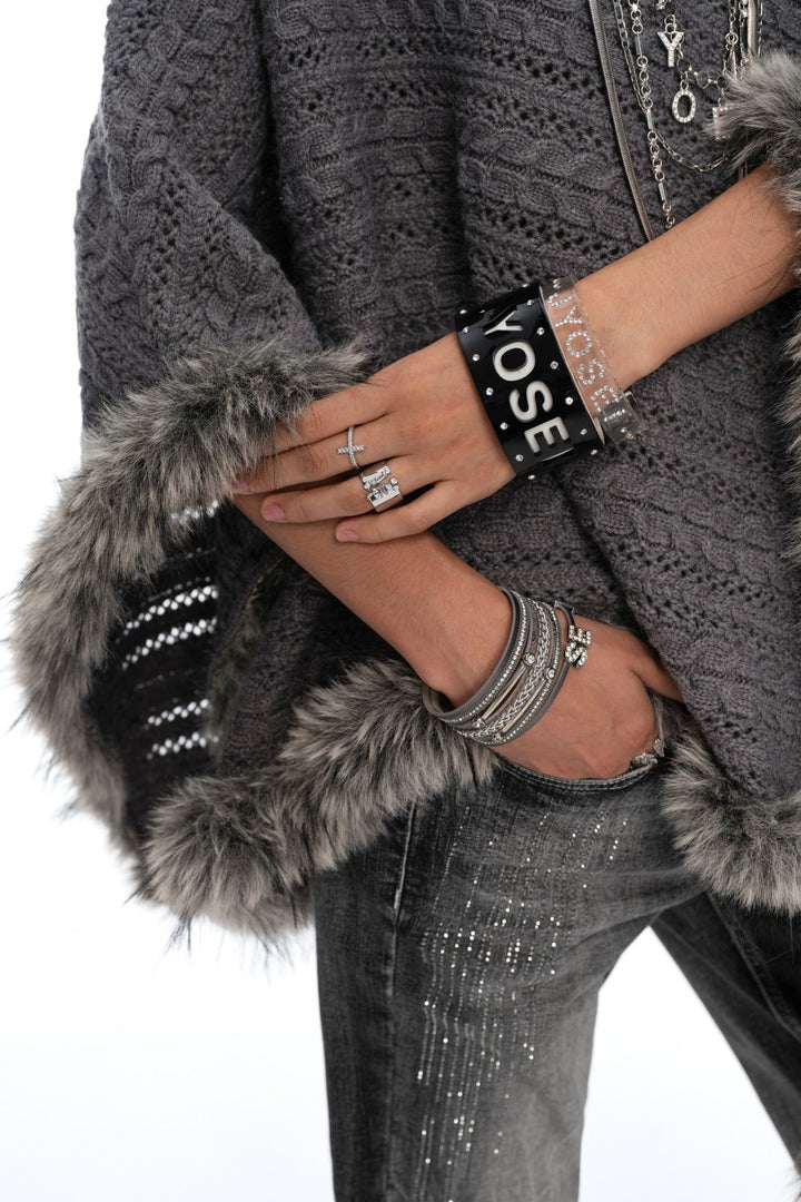 Celine Slanted Neck Poncho