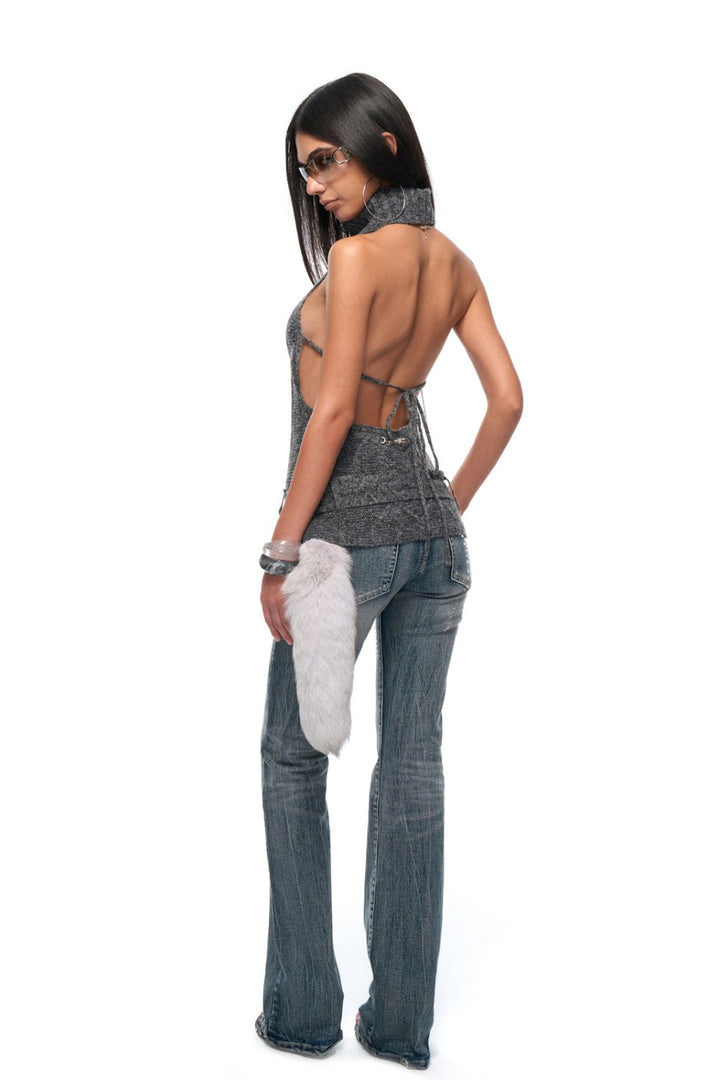 Kaia Open-Back Halter Top