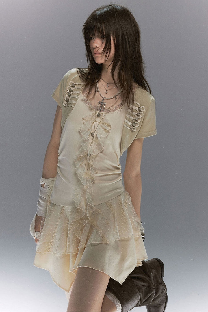 Castle Ruffle Two Piece Dress