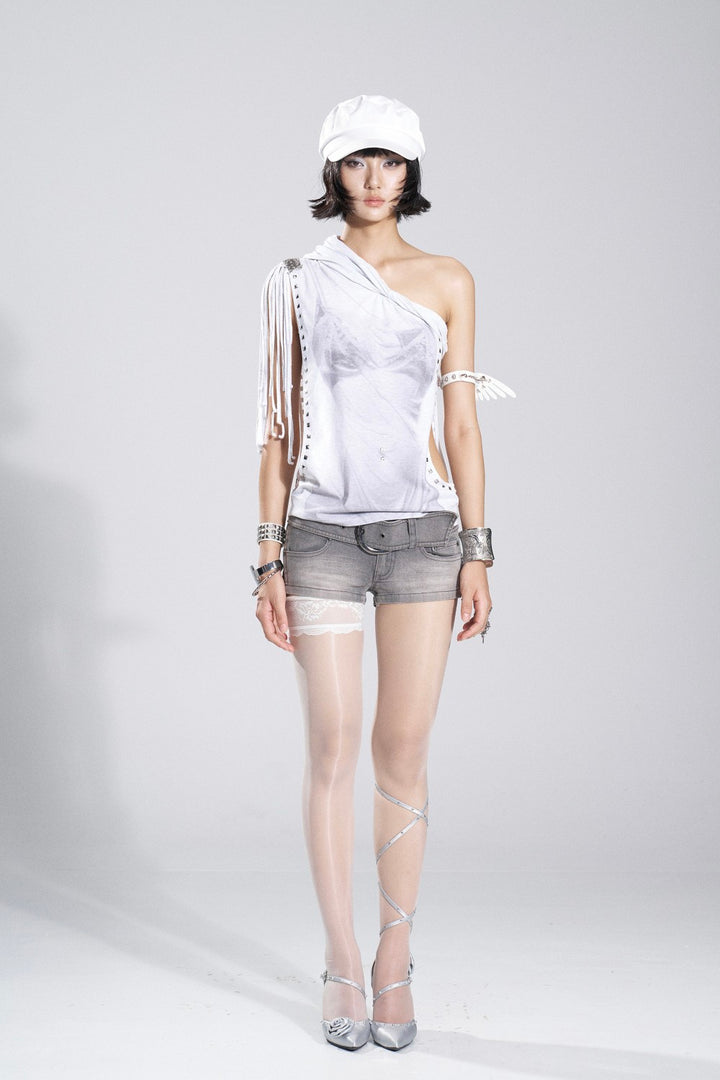 Fringe Asymmetric Body Top