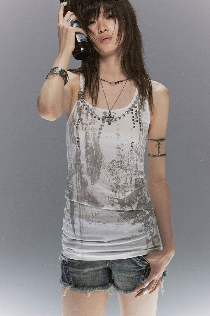 Feather Chain Bodycon Tank
