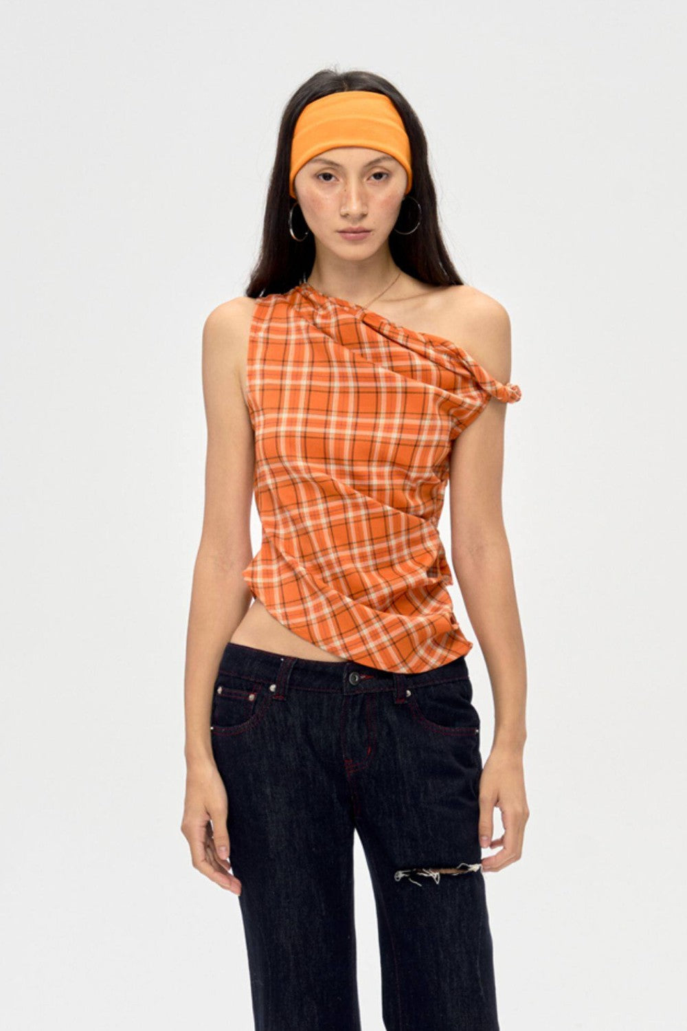 Sabrina Plaid Twist Top