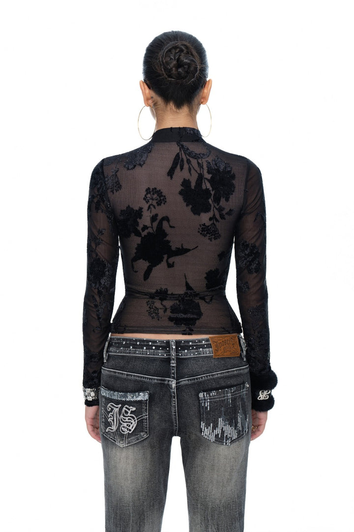 Alba Sheer Floral Cardigan