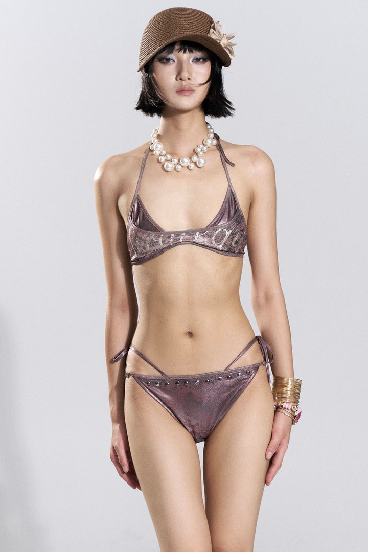 Strategy Metallic Bikini Set