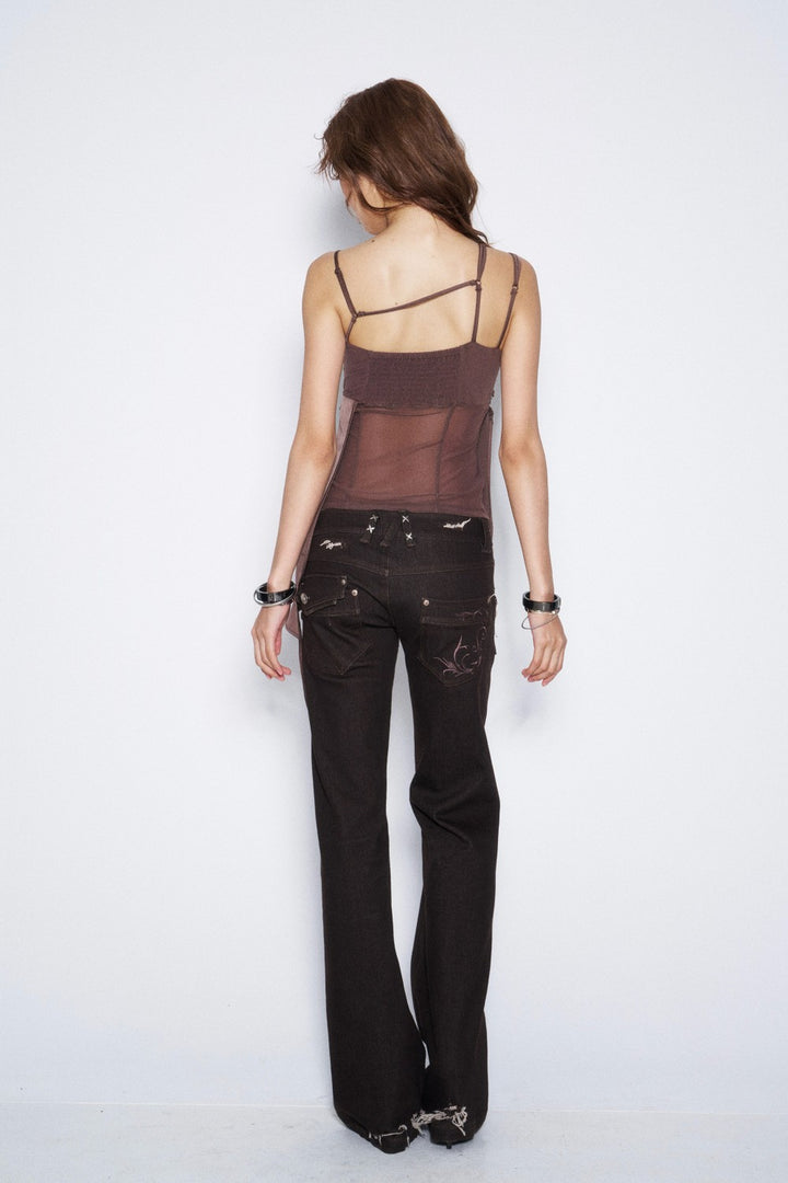 Sequin Lace Drape Camisole