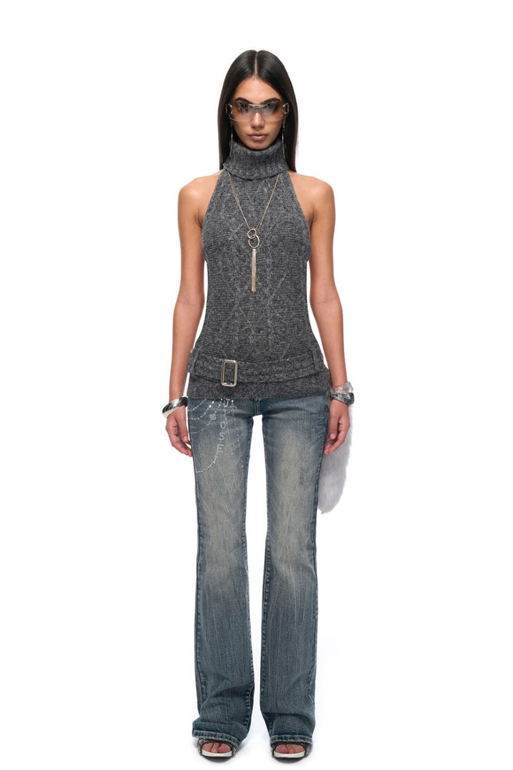 Kaia Open-Back Halter Top
