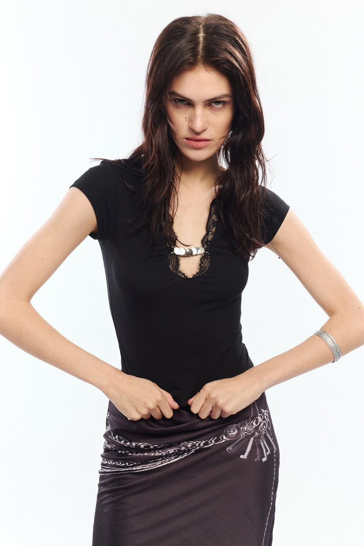Zoe Sequin Trim Shirt