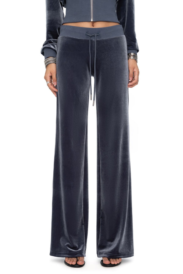 Elsa Low-Rise Velvet Sweatpants
