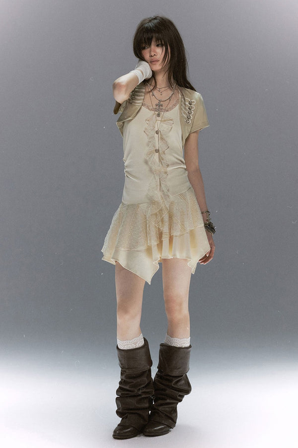 Castle Ruffle Two Piece Dress