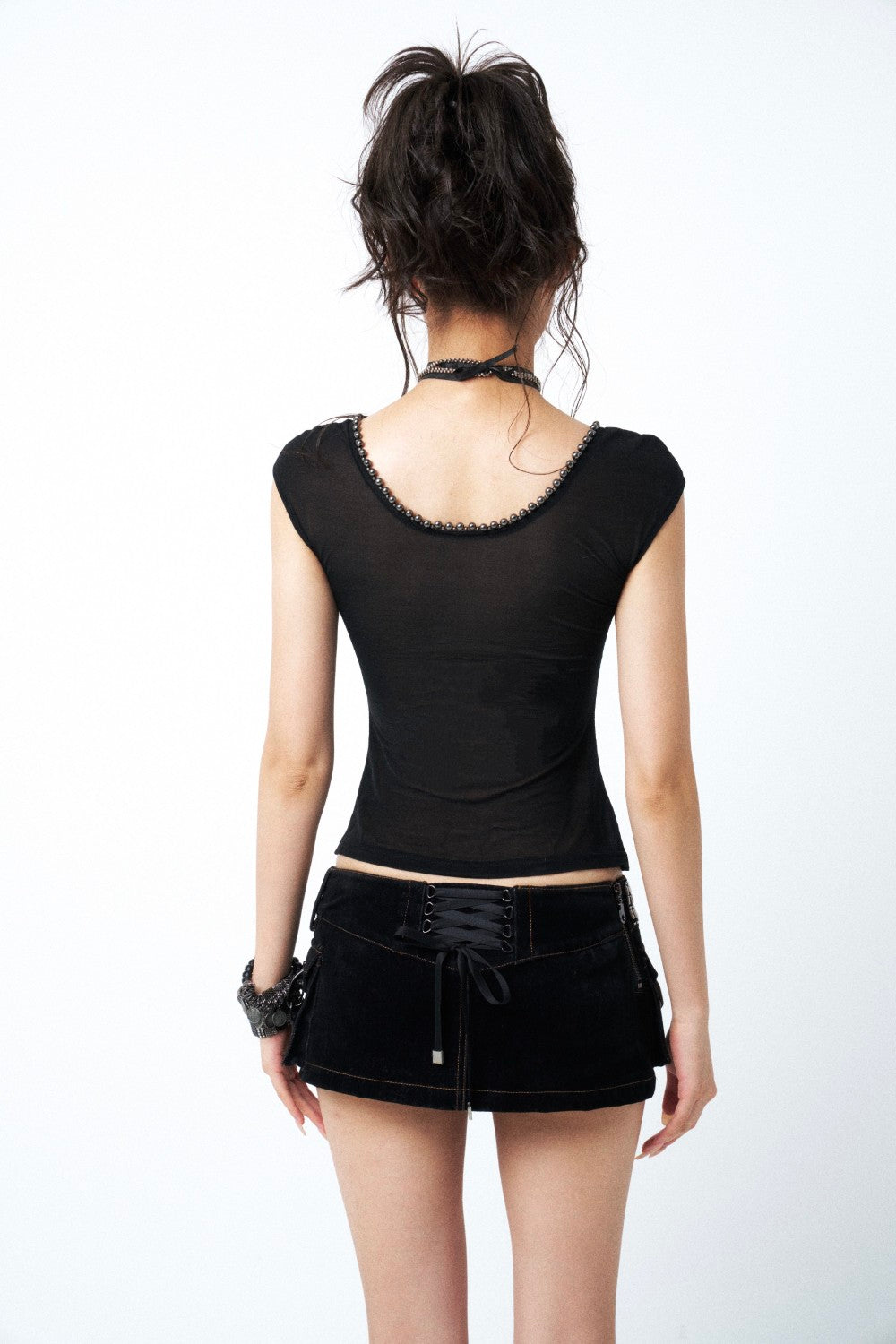Jolie Rhinestone Waist Skirt
