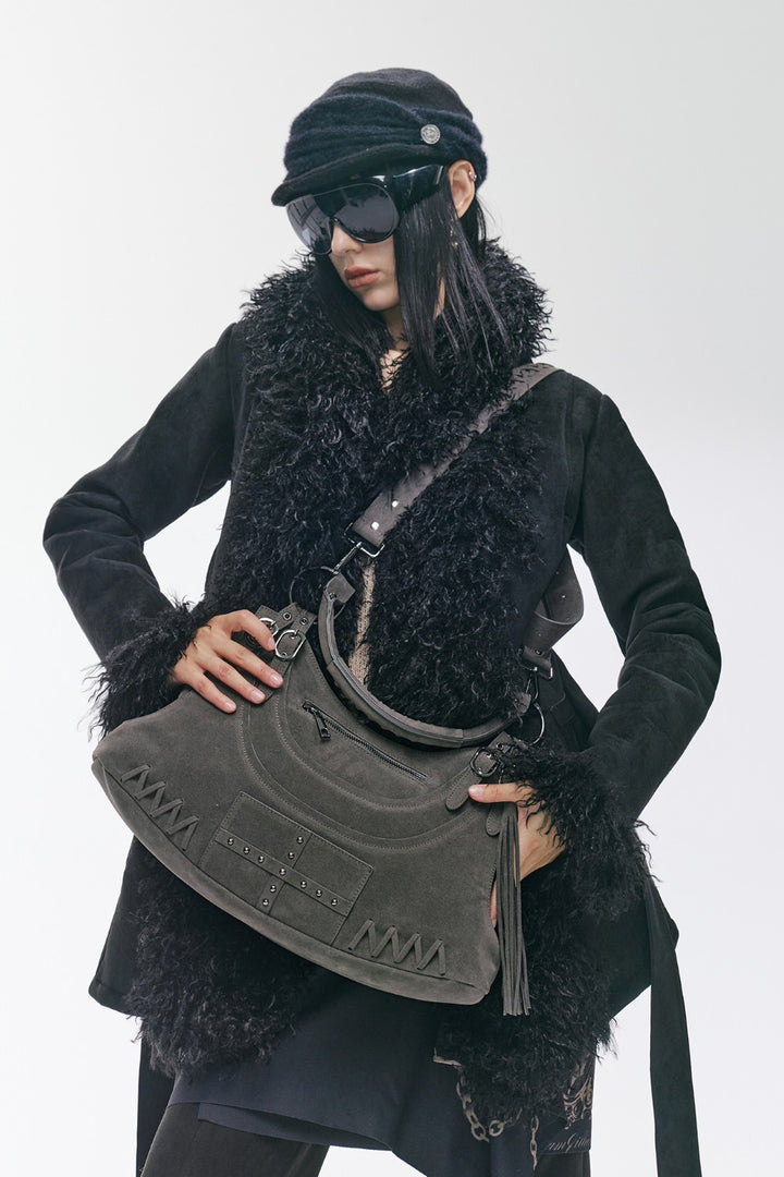 Vintage Suede Shoulder Bag