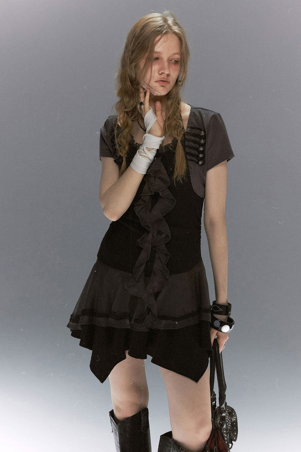 Castle Ruffle Two Piece Dress