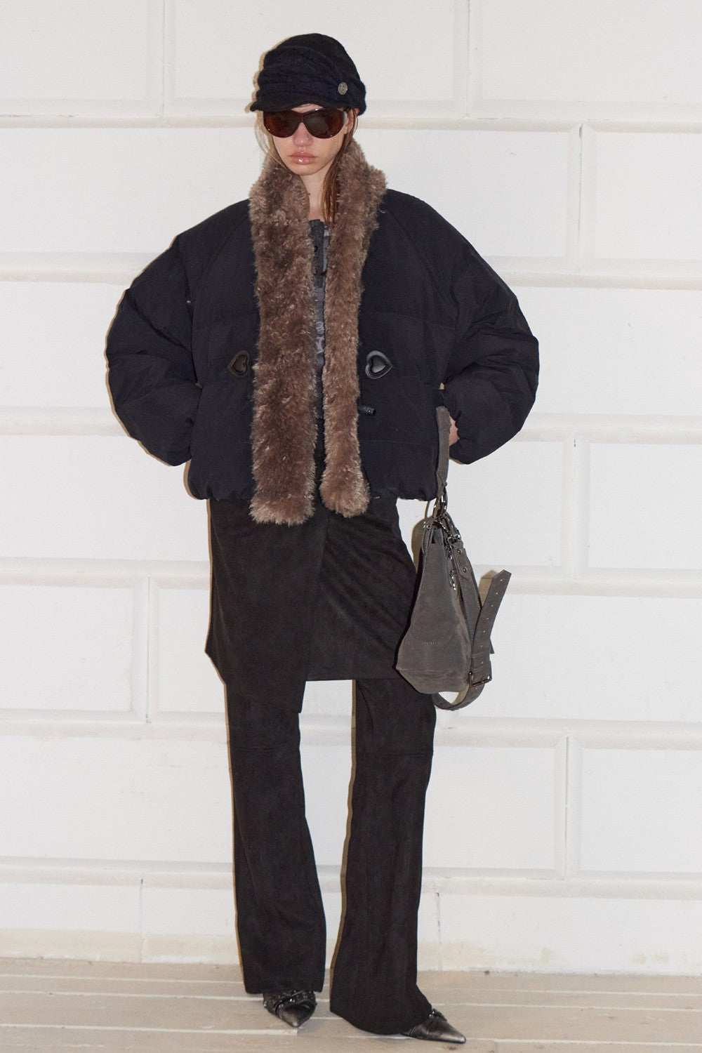 Moto Straight Leather Pants