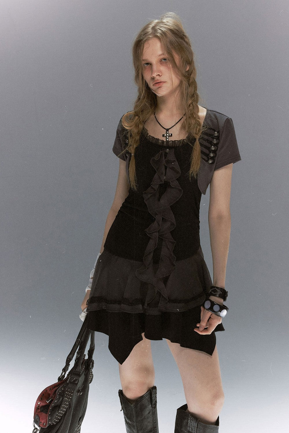 Castle Ruffle Two Piece Dress