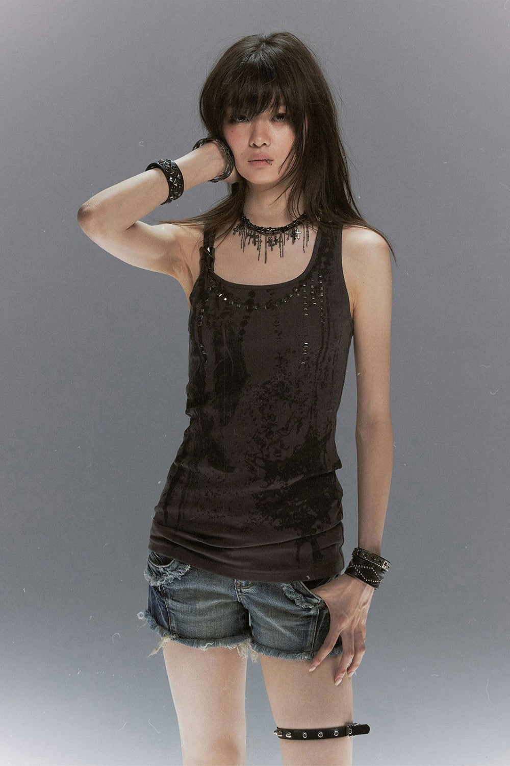 Feather Chain Bodycon Tank