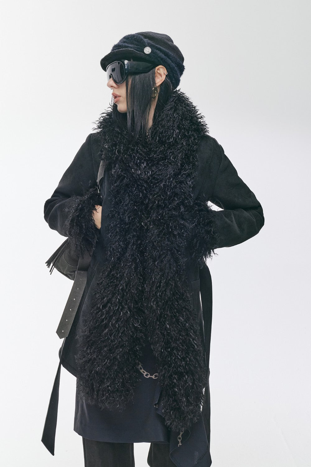Nina Shearling Midline Coat