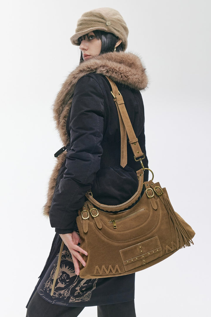 Vintage Suede Shoulder Bag