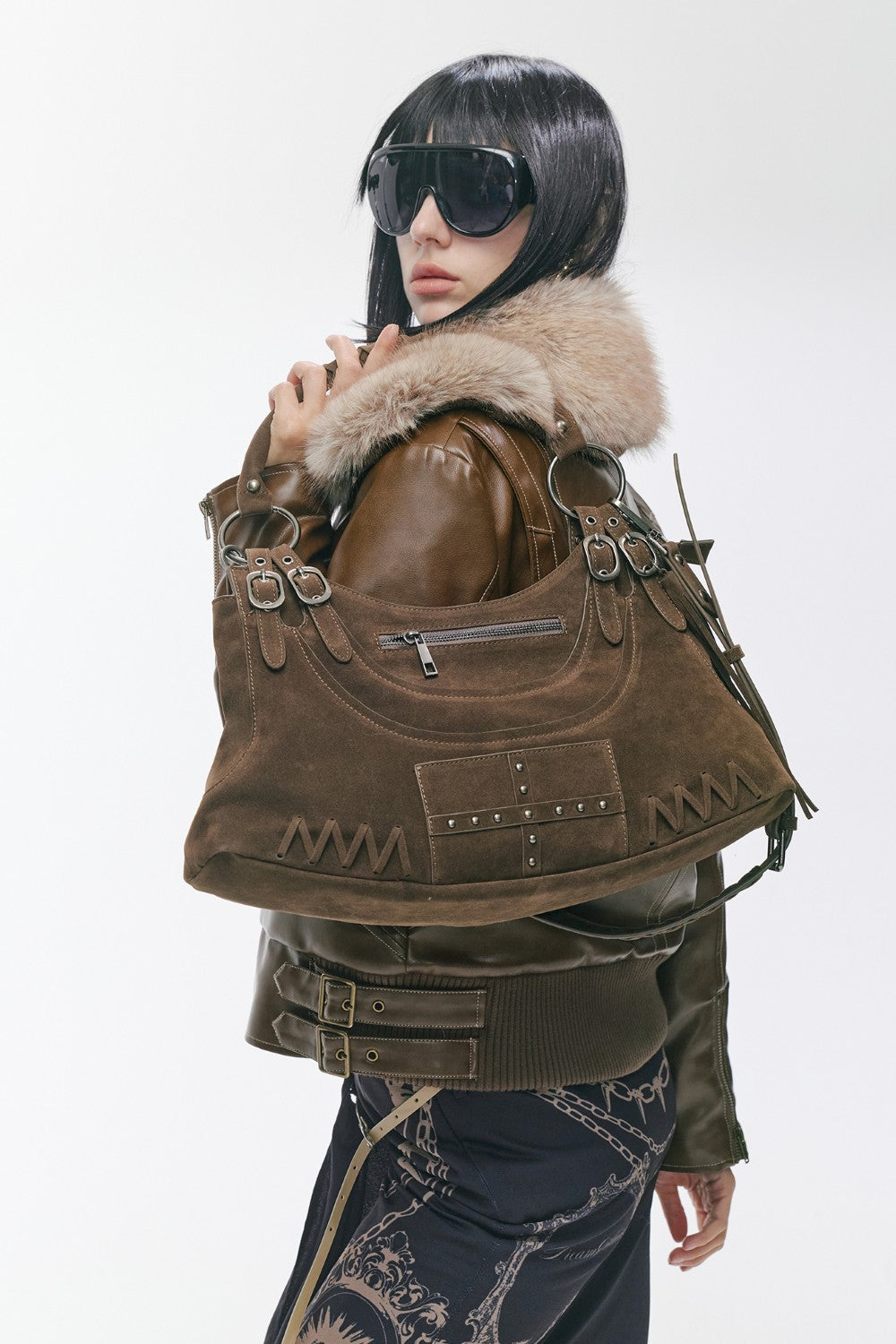 Vintage Suede Shoulder Bag