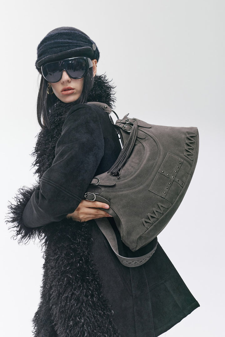 Vintage Suede Shoulder Bag