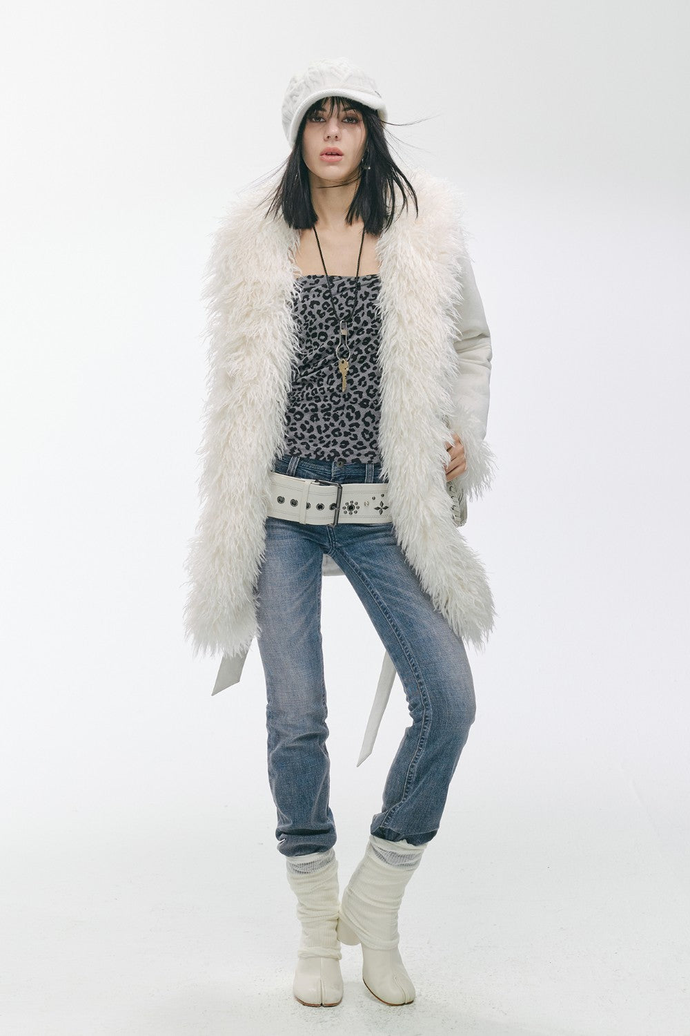 Nina Shearling Midline Coat