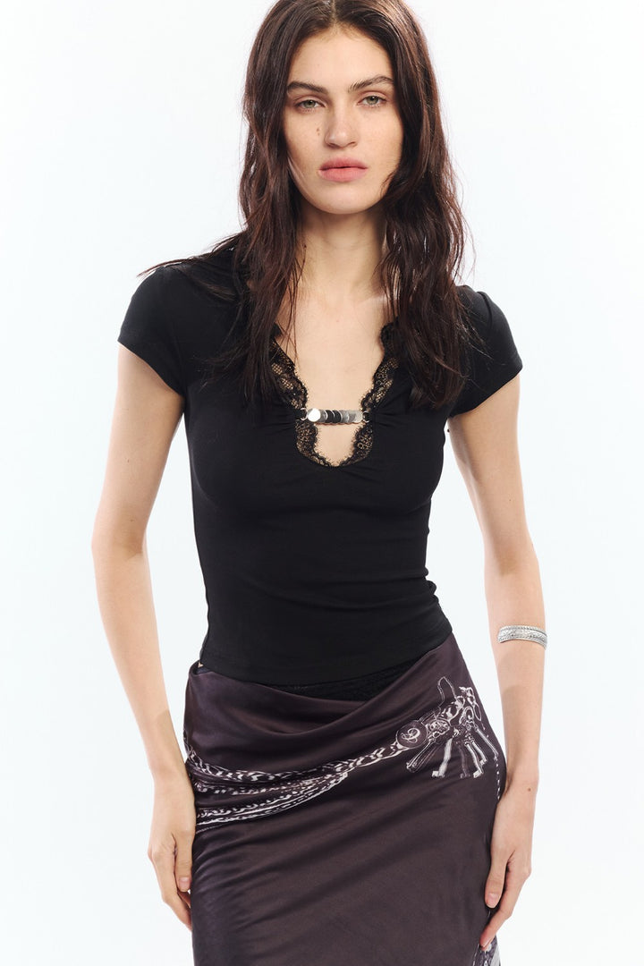 Zoe Sequin Trim Shirt