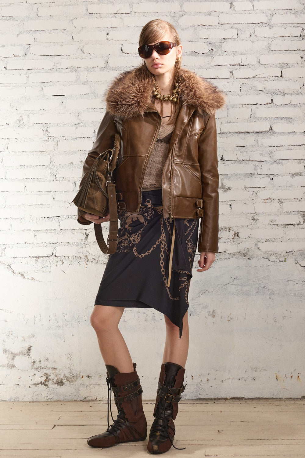 Ava Chain Drape Skirt