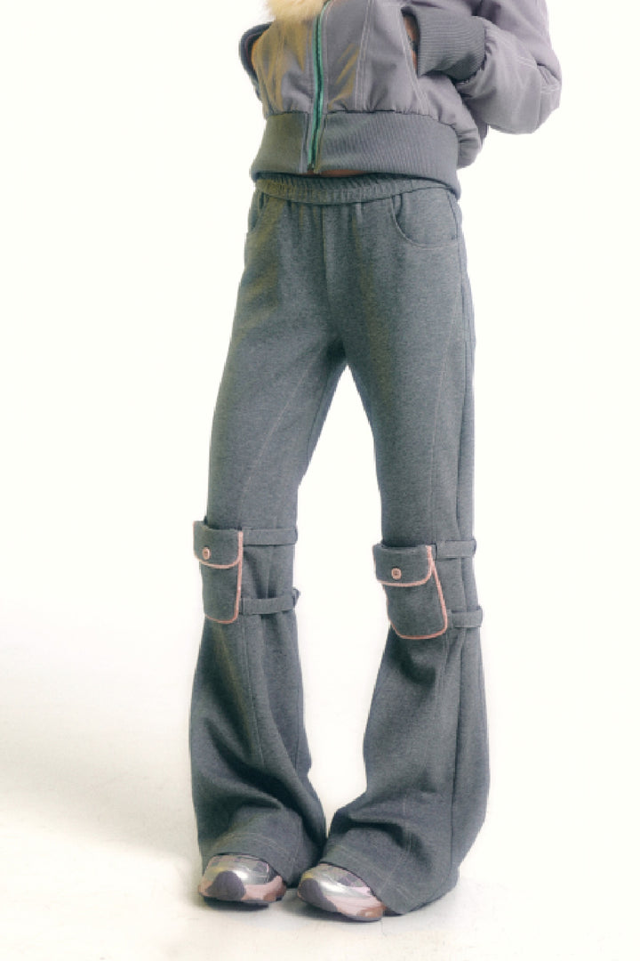 Elastic Flared Pants