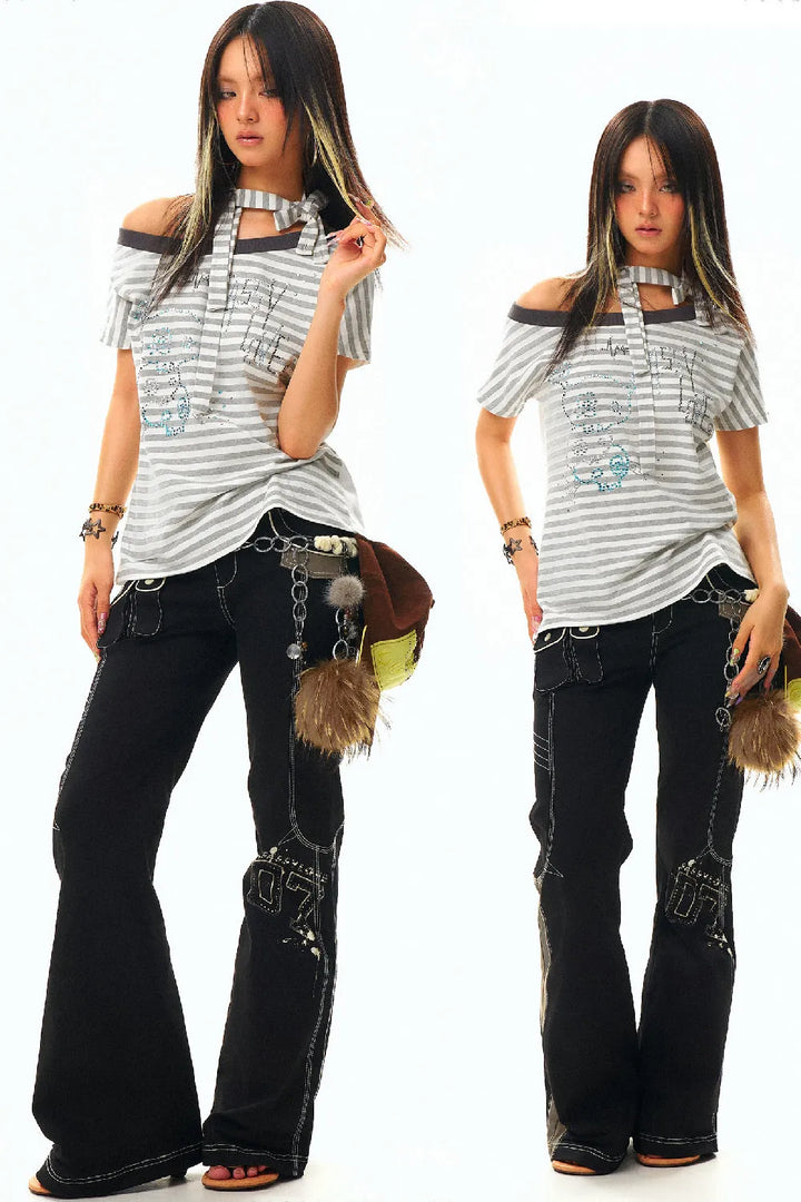 Graphic Stitch Pants