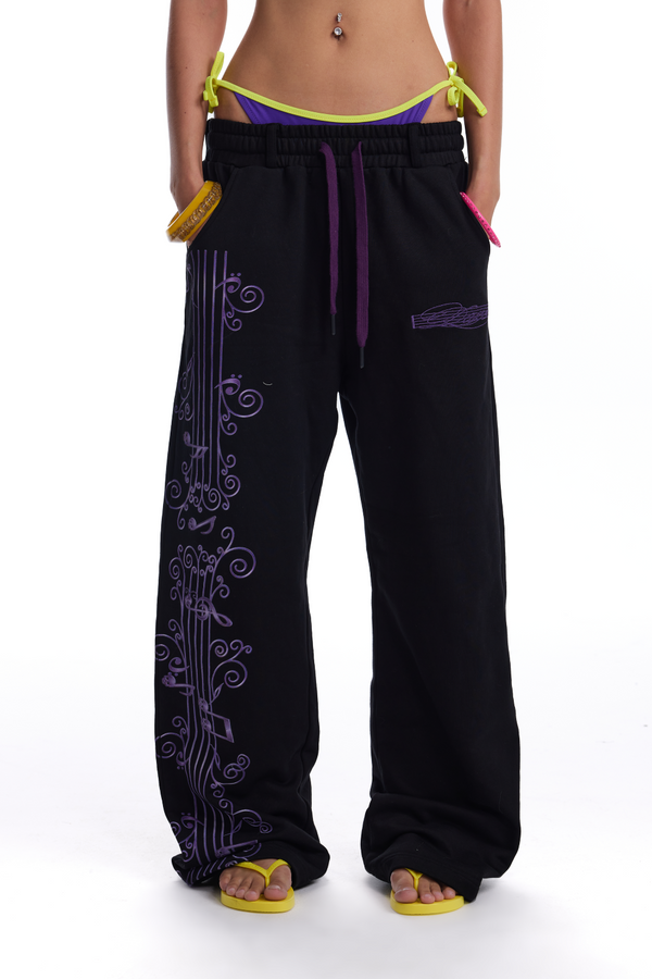 Purple Melody Baggy Sweatpants