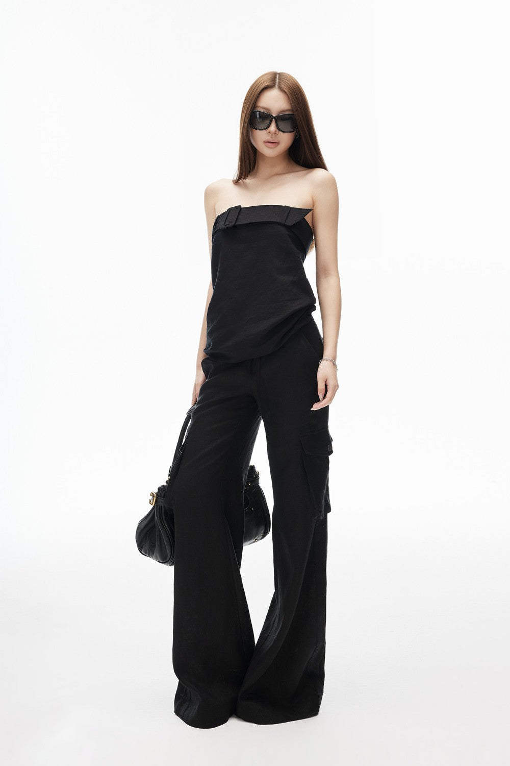 Strapless Belted Tube Top