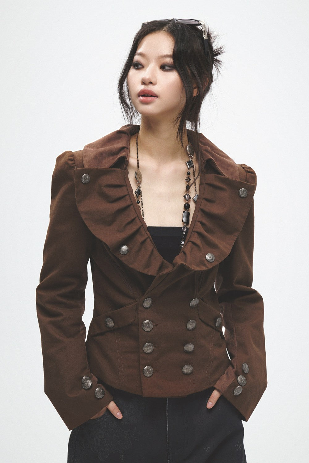 Victorian Ruffle Tailored Jacket