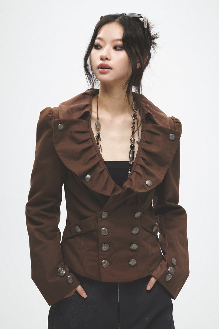 Victorian Ruffle Tailored Jacket