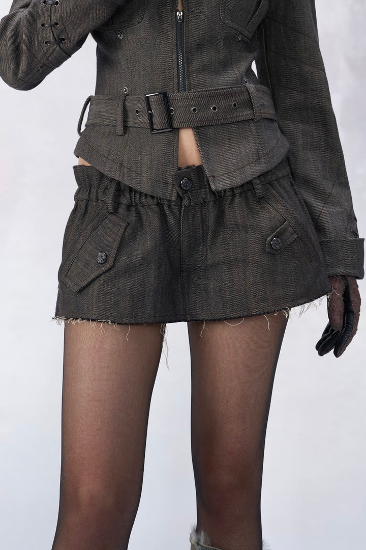 Vintage Bloom Mini Skirt