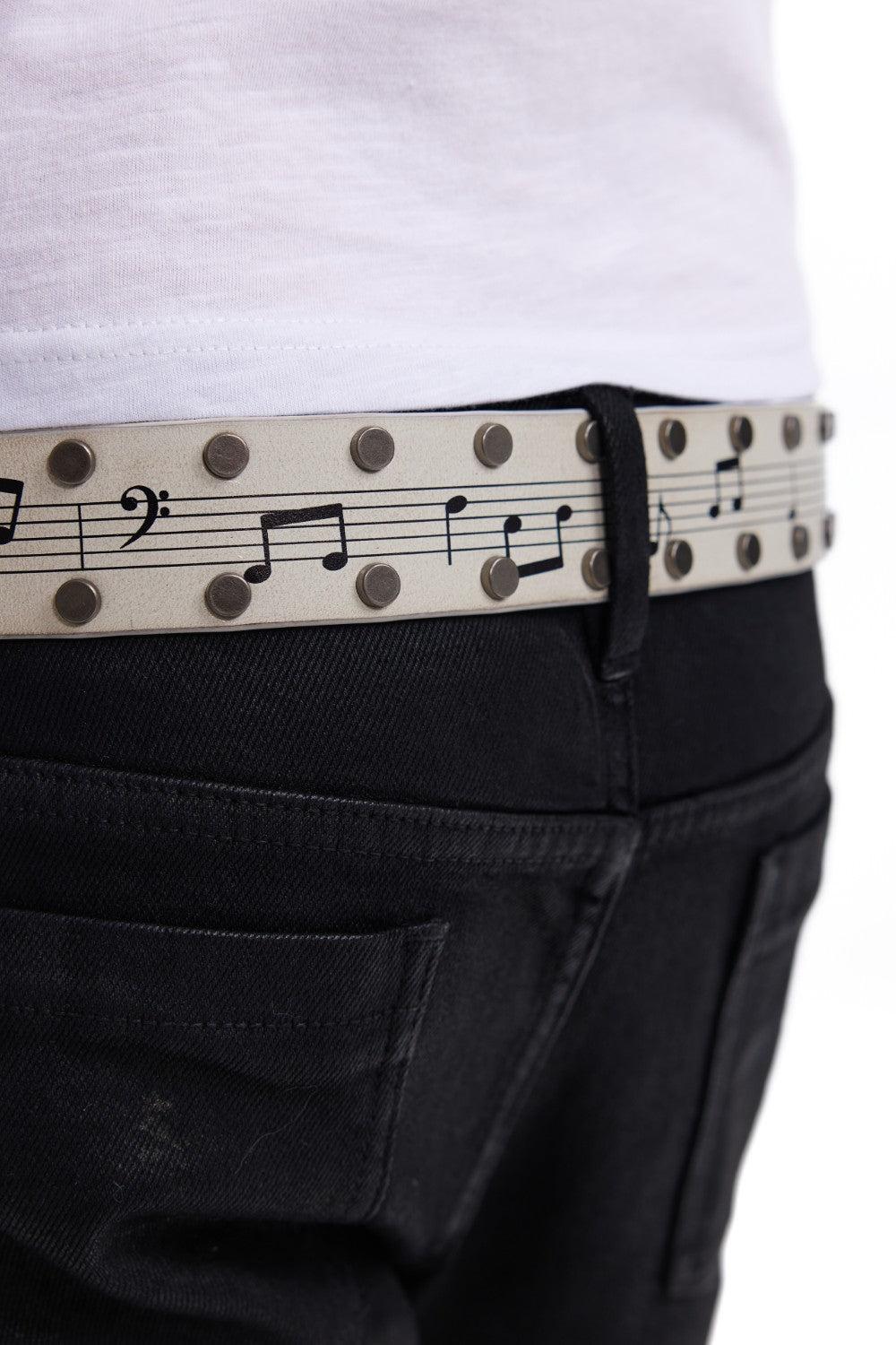 Studded Music Note Belt