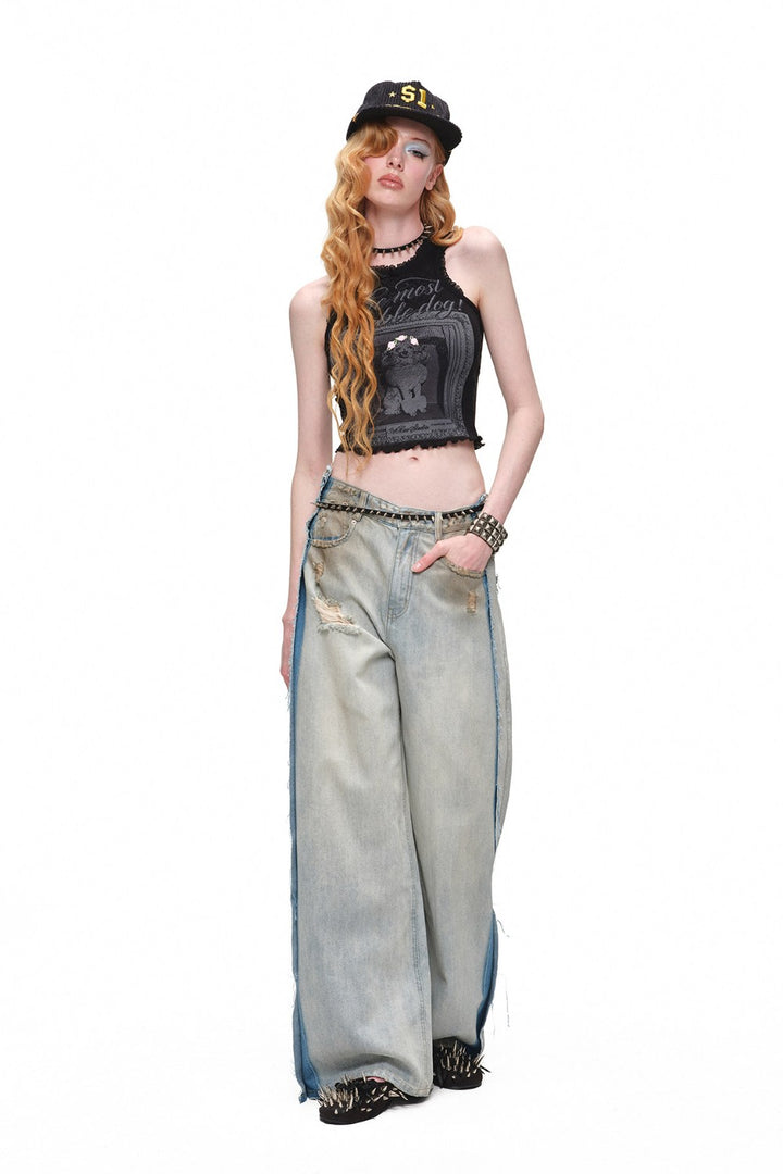 Worn Angel Barrel Jeans