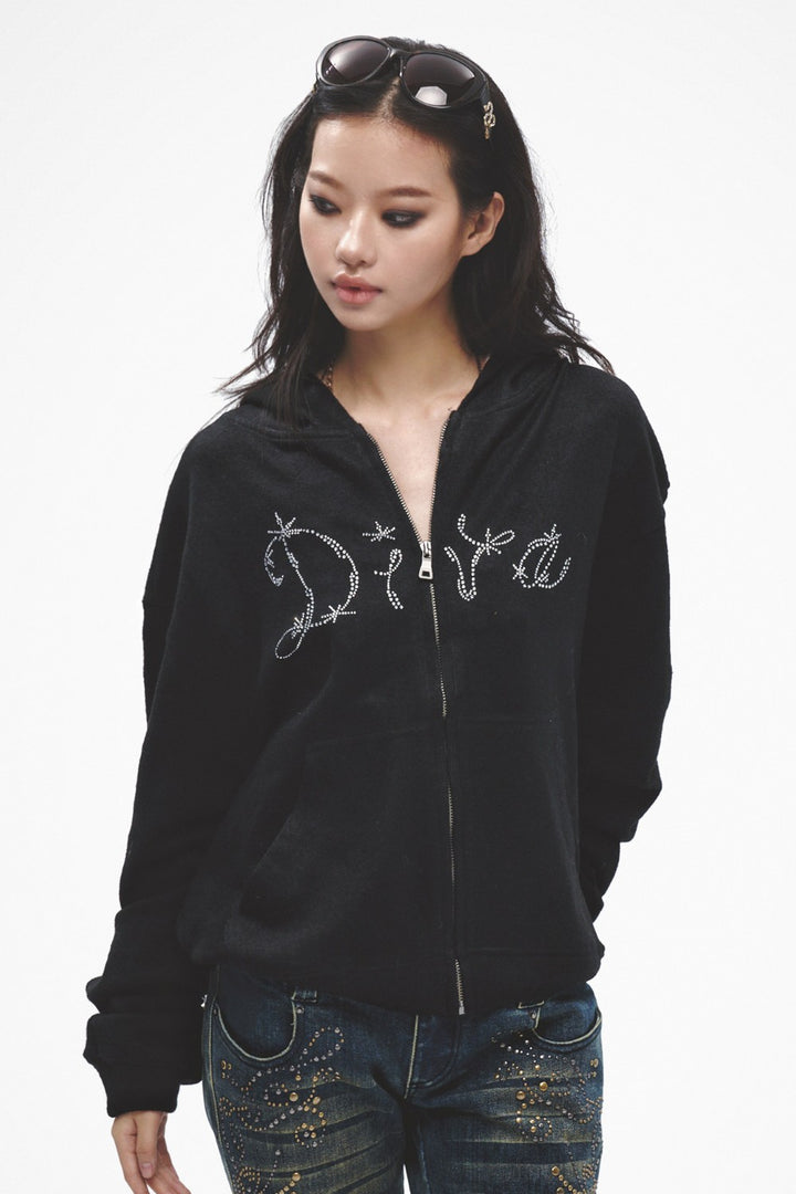 Rhinestone Diva Hooded Jacket