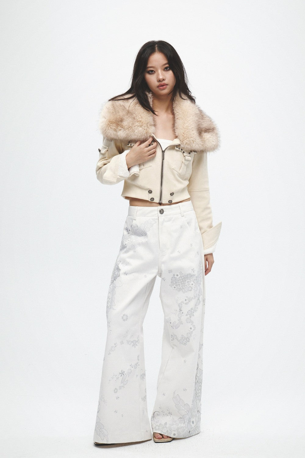 Celeste Floral Lace Jeans